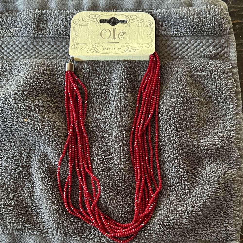 Red Beaded Necklace